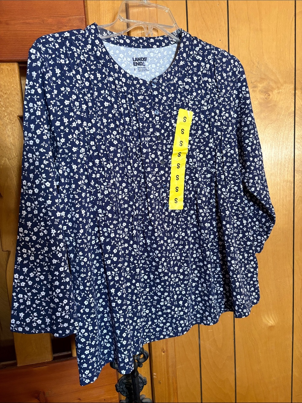 Blue Floral button Blouse